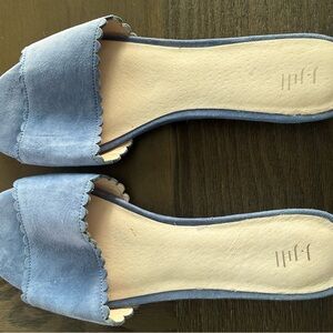 J. Jill Blue Scalloped Mules